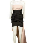 LAVISH ALICE Black / Nude Srape Detail Mini Dress UK 6