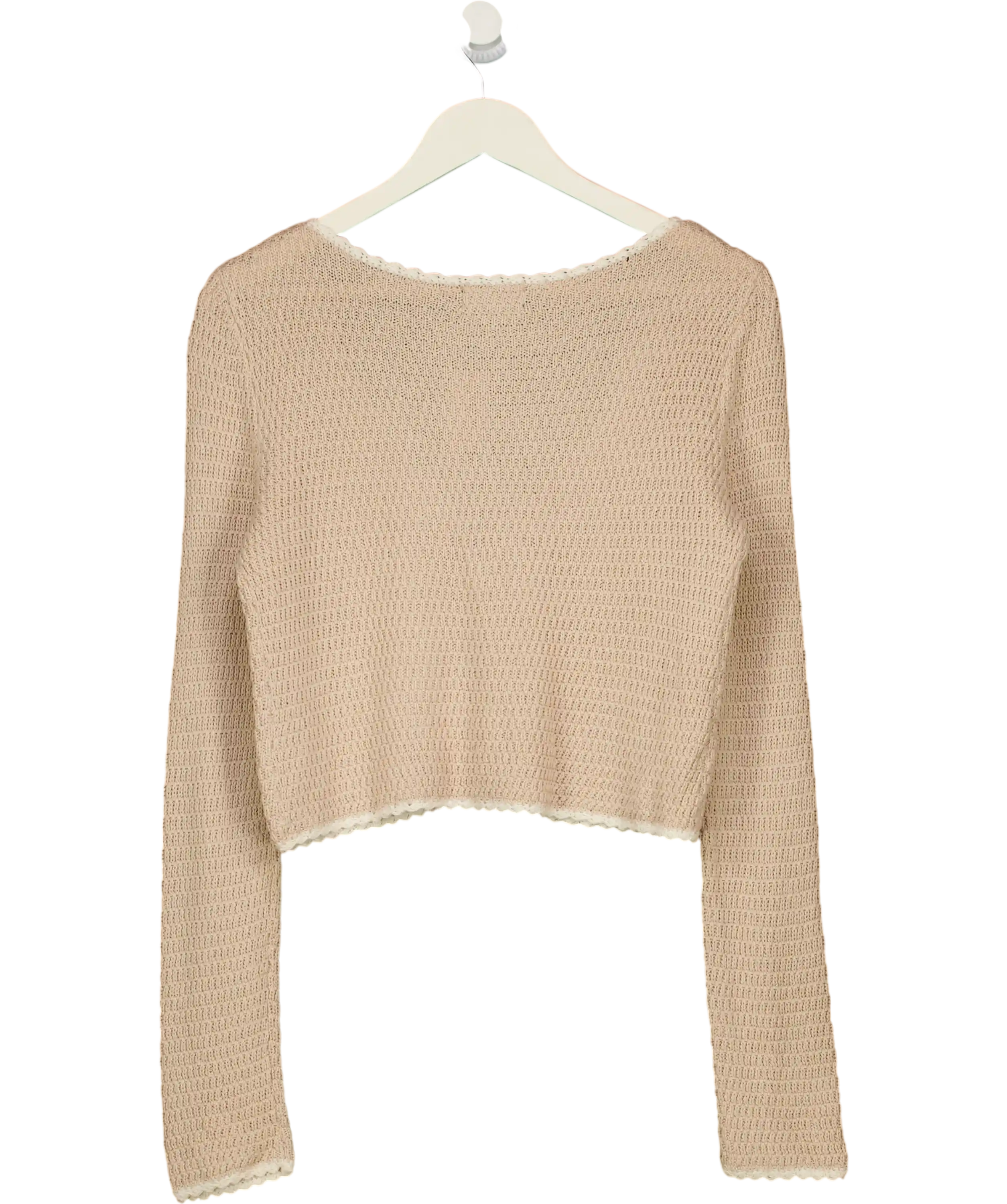 Majorelle Devani Crochet Cardigan In Sand Beige UK XS