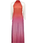 OSEREE Multicoloured Lumière Lamé Maxi Dress UK S