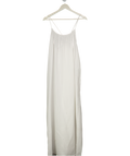 VILA White Organic Cotton Vilania Strap Maxi Dress UK 10