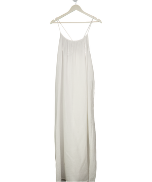 VILA White Organic Cotton Vilania Strap Maxi Dress UK 10
