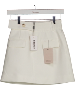 Oddmuse White Mini Skirt UK XXS