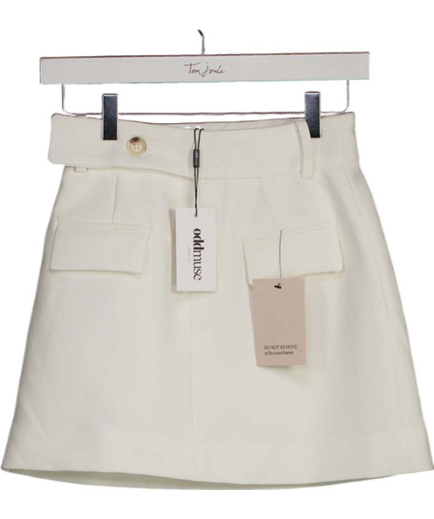 Oddmuse White Mini Skirt UK XXS