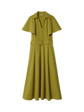 JIGSAW Belted Cap Sleeve Shirt Dress, Green UK 10