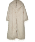 River Island White Faux Fur Maxi Coat UK M