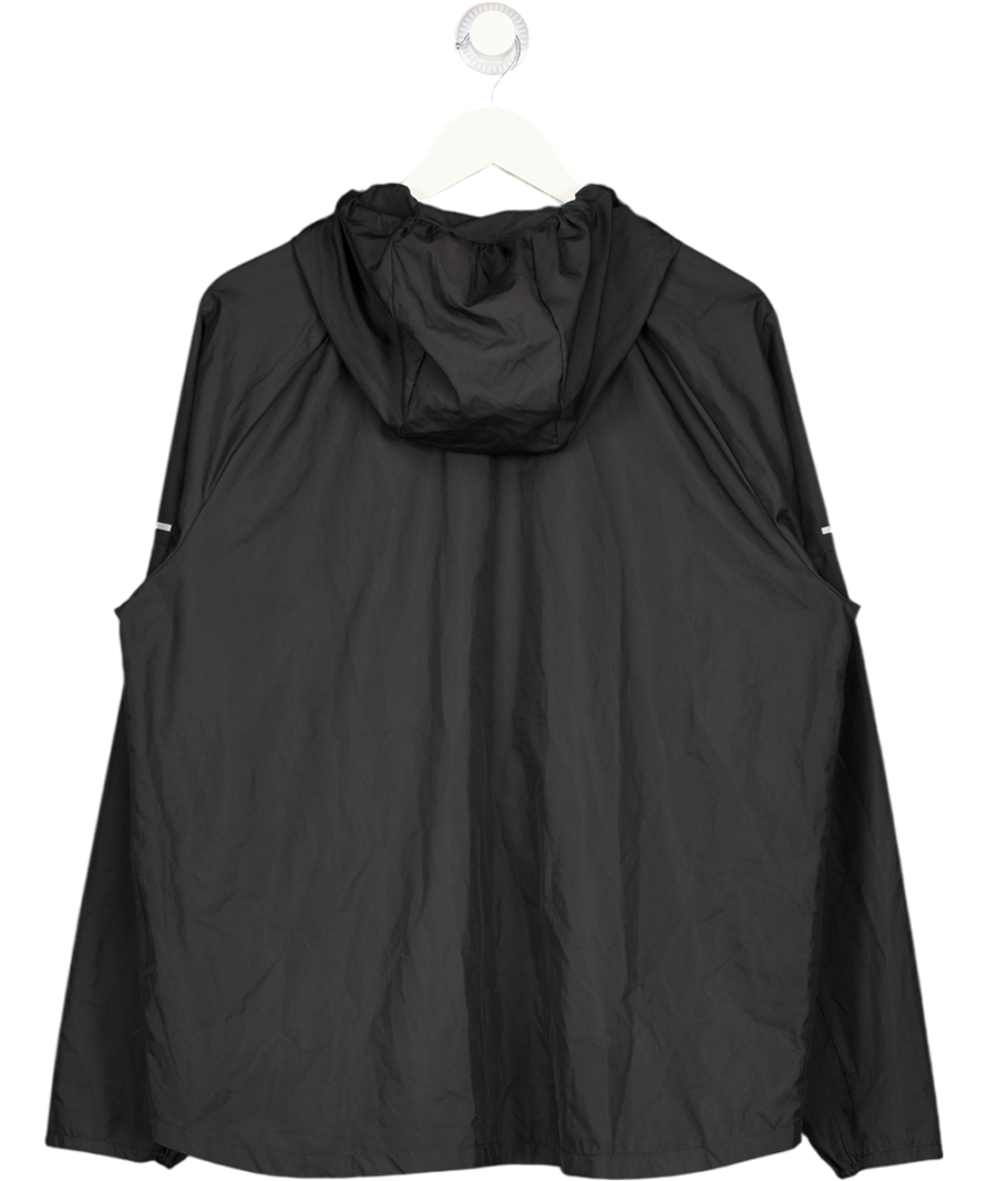 NIKE Black Water Repellent Running Jacket With Hood UK L