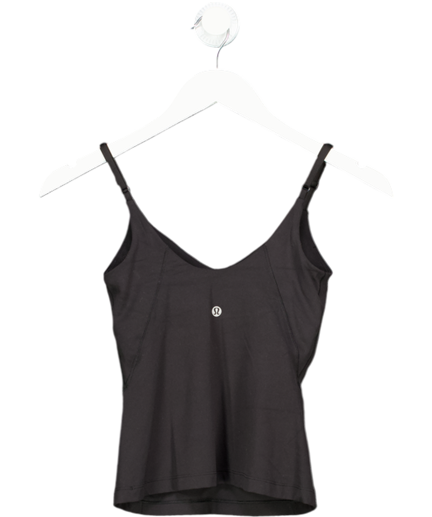 Lululemon Black Align Waist-length Cami Tank Top UK S