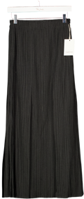 GONGDID Charcoal Grey Pleated Maxi Skirt One Size