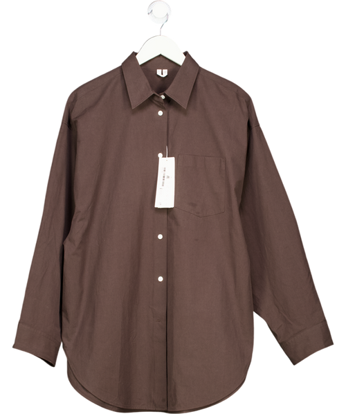 ARKET Chocolate Brown Oversized Shirt UK S