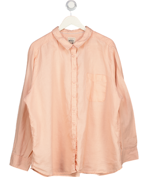 FATFACE Orange Peach Linen Shirt UK 24