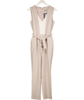 Miss Selfridge Nude V-neck Sleeveless Jumpsuit UK 10