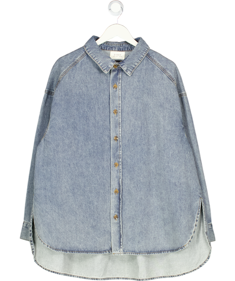 DISSH Blue Oversized Denim Shirt UK 8
