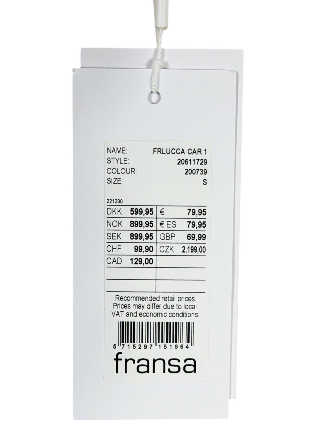FRANSA Beige Brown FRLUCCA CAR 1 Striped Cardigan UK S