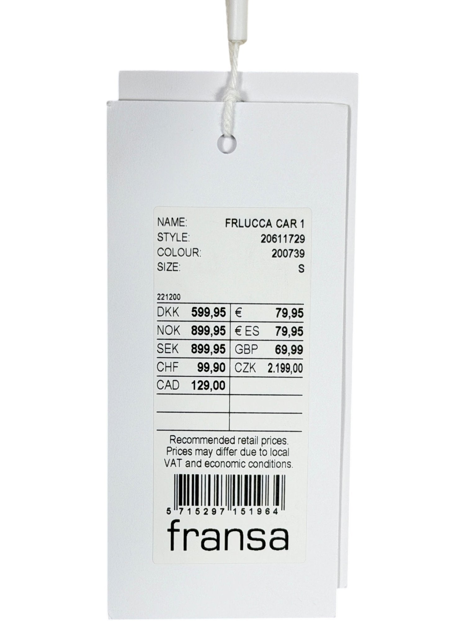 FRANSA Beige Brown FRLUCCA CAR 1 Striped Cardigan UK S