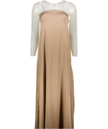MANDIBREEZE X Lovisa Barker Lovisa Strapless Silk Dress Bronze Beige UK XS