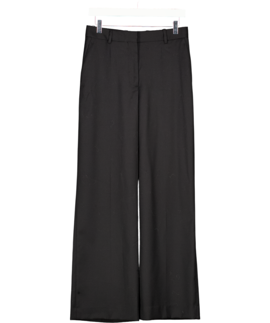 REISS Haisley Wool-blend Wide-leg Suit Trousers In Black UK 8