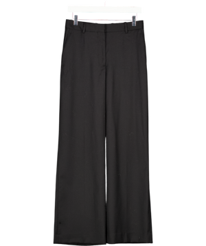 REISS Haisley Wool-blend Wide-leg Suit Trousers In Black UK 8
