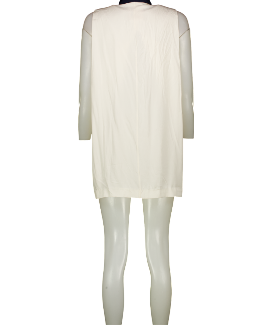 Theory Cream & Navy Silk Crepe Tunic Top / Mini Dress Us8 UK 12