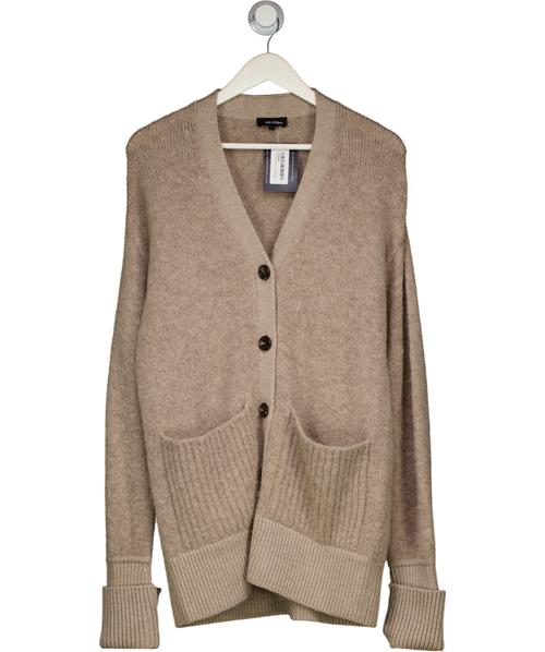 ME + EM Beige Relaxed Fit Oversize Merino / Alpaca Blend Cardigan UK 6
