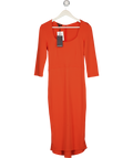 BAUJKEN Lexden Kick Pencil Dress Papaya Orange UK 10