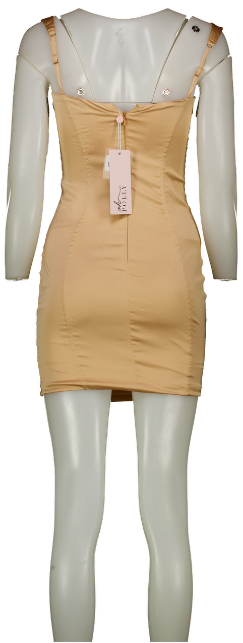Oh Polly Champagne Beige Satin Corset Mini Dress UK 8 – Reliked Oh Polly Champagne Beige Satin Corset Mini Dress UK 8 – Reliked