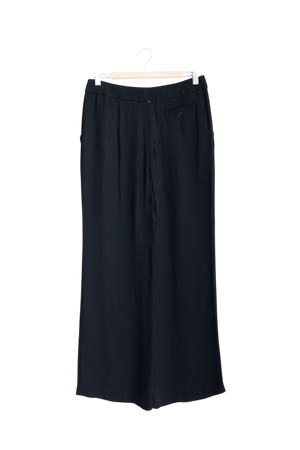 Emporio Armani Black Wide Leg Tailored Trousers W30