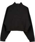 GIRL KNOWS ALL Black Zip Sweatshirt UK M