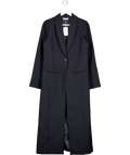 6IXTH NOVEMBER Navy Blue Wool Blend Long Coat UK M