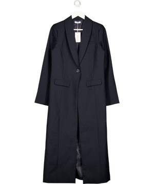 6IXTH NOVEMBER Navy Blue Wool Blend Long Coat UK M