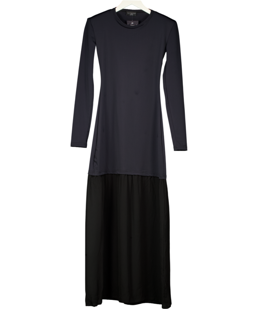 La Toile Black Amor Maxi Dress UK XXXS