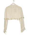 ZARA Cream Georgette Cape Top UK S