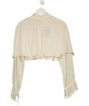 ZARA Cream Georgette Cape Top UK S