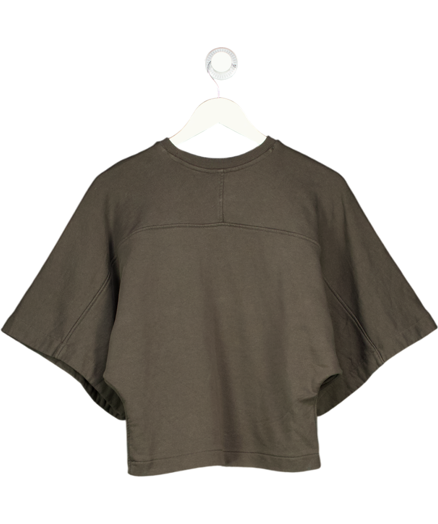 ZARA Brown Rustic Short Sleeve Sweatshirt UK S