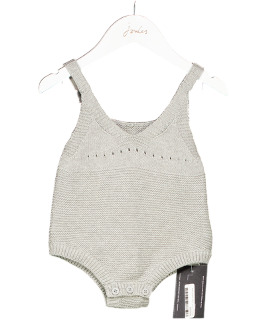 Stella McCartney Grey Knitted Baby Bunny Tail Romper 1 Year