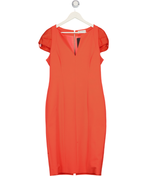 AMANDA WAKELEY Orange Cap Sleeve Midi Dress UK 14