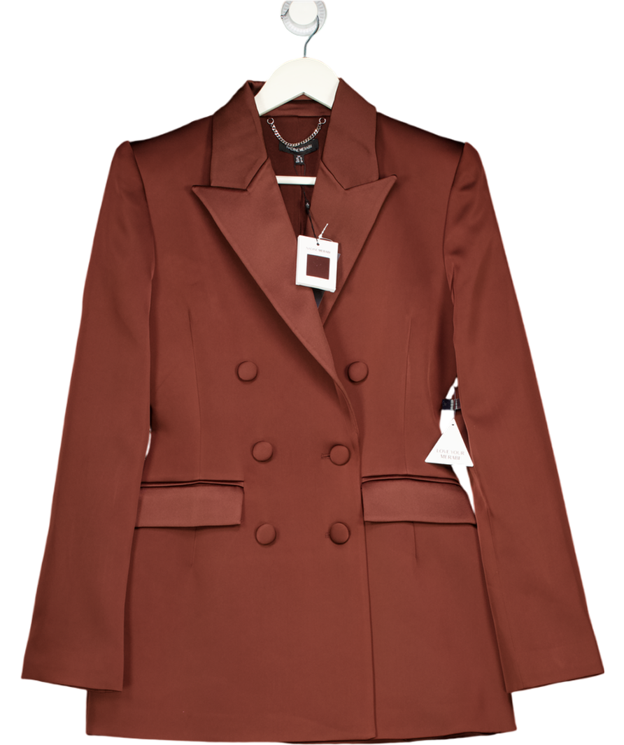 NADINE MERABI Monica Brown Sarin Blazer Mini Dress UK 10