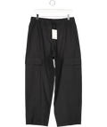 WHISTLES Black Utility Cotton Barrel Trouser UK 12