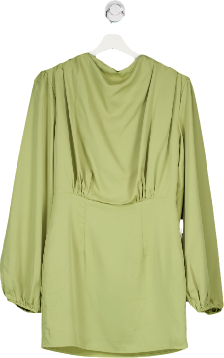 PRETTY LAVISH Green Rachel Pleated Mini Dress UK 8