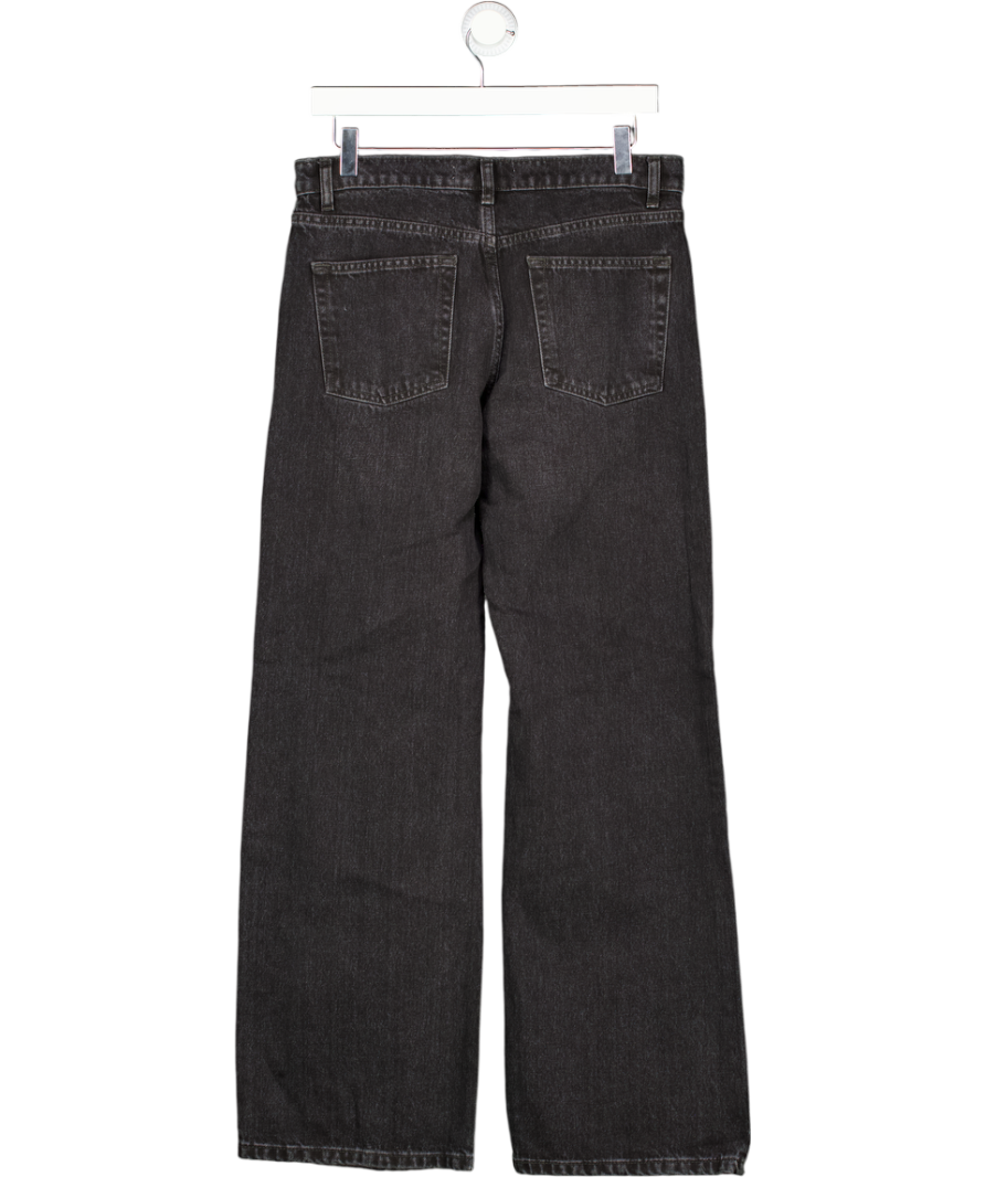 TOPSHOP Ember Low Rise Wide Leg Jean In Washed Black W28