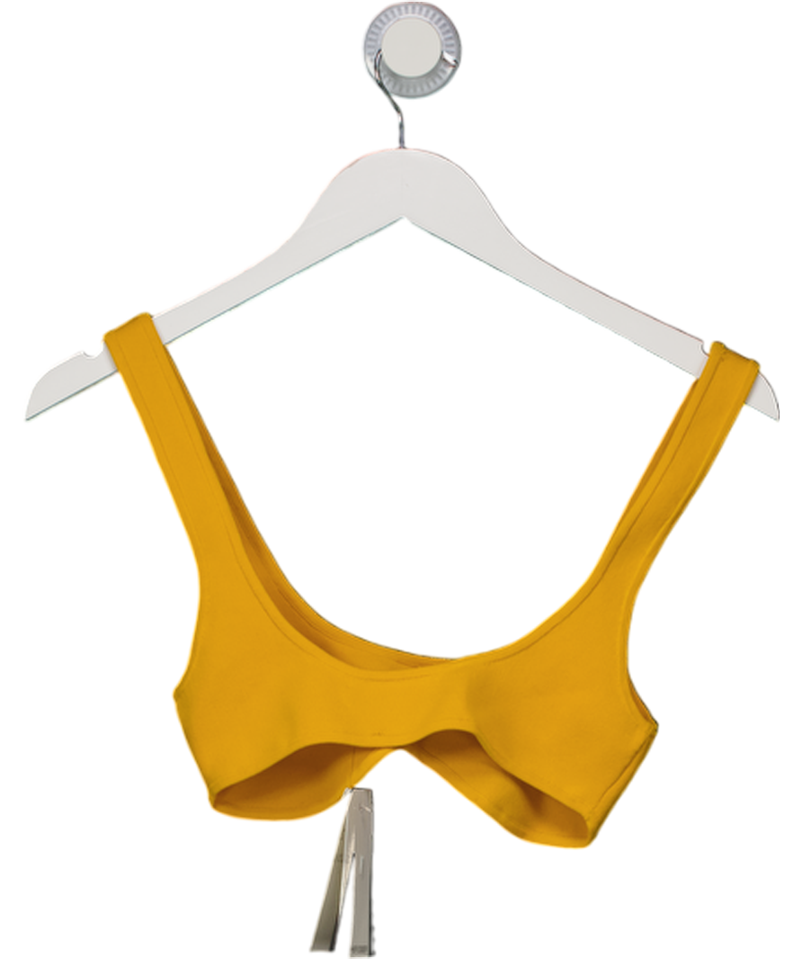 Christopher Esber Yellow Minuscule Knit Bra UK S