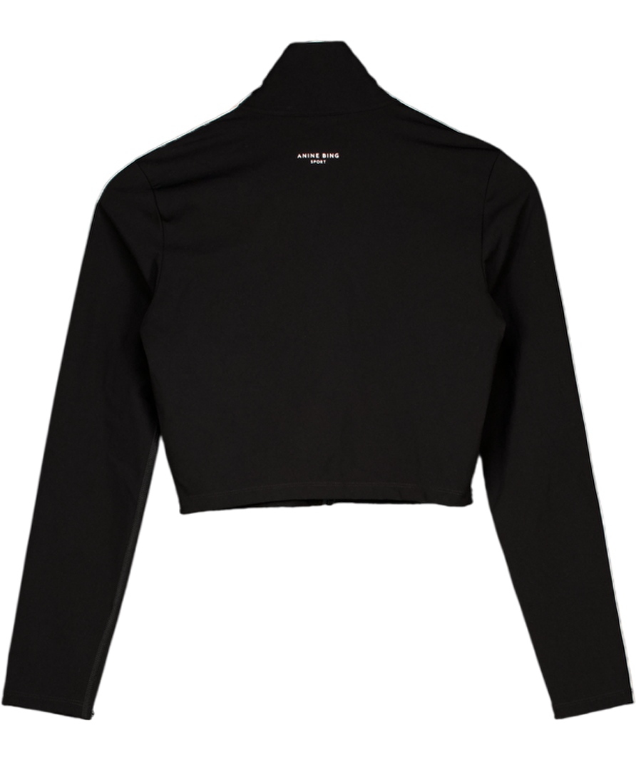 ANINE BING Sport Black Zip Devin Jacket UK XS