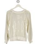 Club Monaco White  Lace Long Sleeve Top UK XS