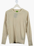 FERAUD Cream Limited Edition Ribbed Sweater UK M