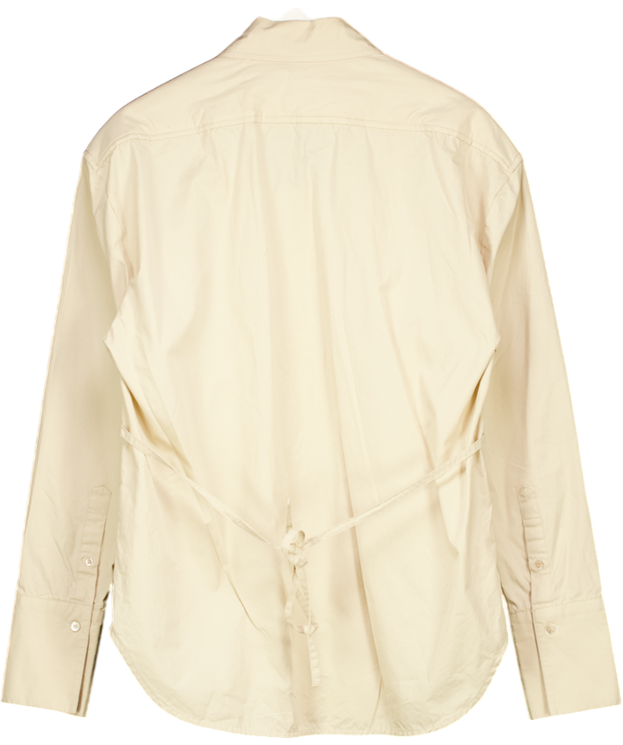 The Frankie Shop Beige Bec Padded Shirt UK M/L