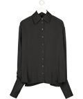 HELSA Black The Relaxed Silk Shirt UK S