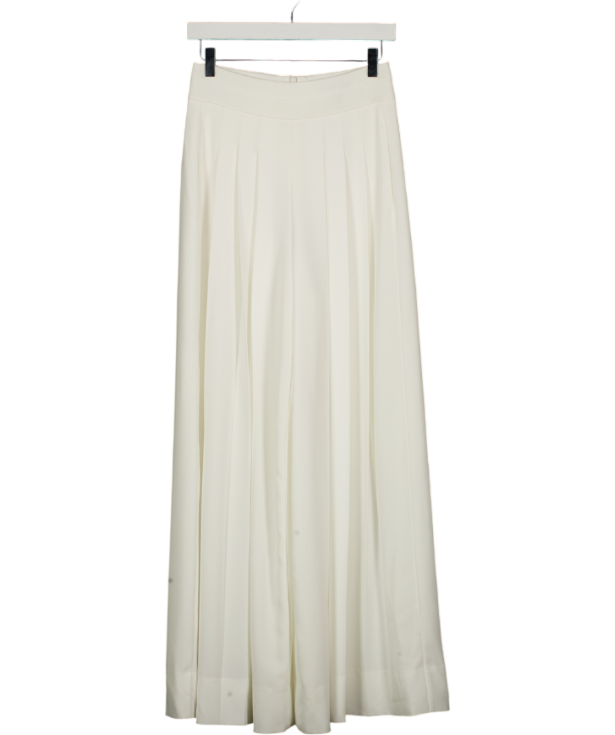 ME + EM White Satin Back Crepe Wide-leg Trouser UK 6