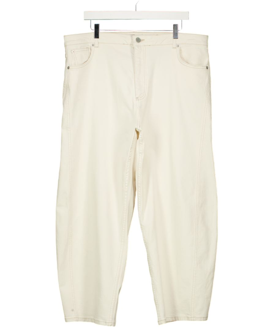 MINT VELVET Cream Barrel Leg Jeans UK 18
