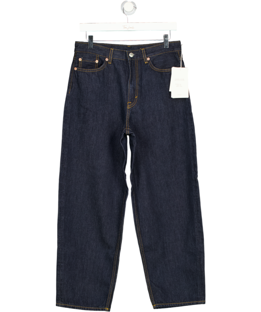 COS Dark Blue Arch Tapered High Rise Ankle Jeans W28