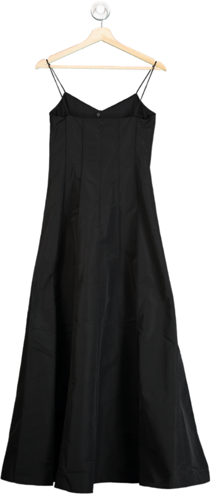 Whistles Black Laverne Taffeta Maxi Dress UK 6