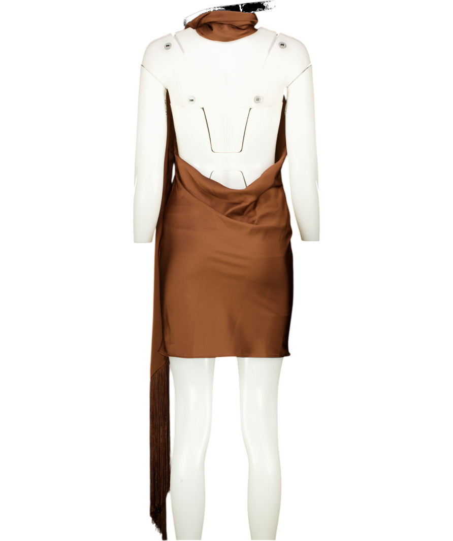Rat & Boa Brown Serafia Scarf Dress UK XS